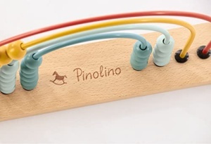 Abac Pinolino Regenbogen Ruby Montessori din lemn masiv pentru copii 1 ani design colorat - Img 11