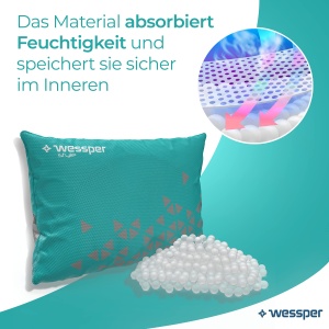 Absorbant de umiditate reutilizabil Wessper AquaDryer, 300g, turcoaz, set 3 bucati - Img 4