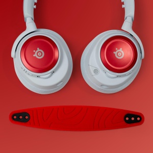 Accesorii Casti Gaming SteelSeries Arctis Nova Booster Pack, Cherry Red, Personalizabil - Img 3