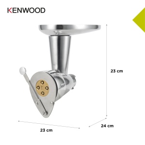 Accesoriu Kenwood KAX92A0ME Pasta Fresca Nucelpresa din inox insertie din bronz pentru Maccheroni Rigati Argintiu - Img 6