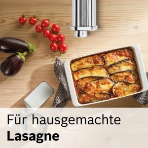 Accesoriu pentru paste Bosch MUZ5NV1, otel inoxidabil, 8 grosimi, compatibil cu masini de bucatarie Serie 2 si 4 - Img 4