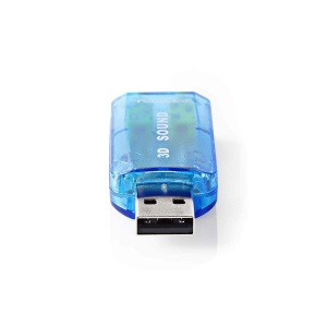 Adapter audio Nedis USCR10051BU 5.1 USB 2.0, Microfon 3.5 mm, Culoare Negru