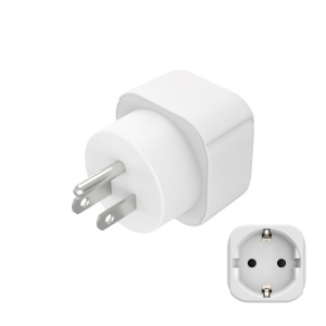 Adaptor de calatorie Hama tip B, mufa de calatorie pentru SUA/Canada/Caraibe/Japonia (pentru calatori din Germania si Europa, pentru mufa de contact de protectie, contur si mufa euro) alb - Img 1