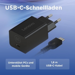 Adaptor Lenovo GaN Nano 65W USB-C, incarcare rapida, cablu 1,8m - Img 8