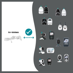 Adaptor micro USB Babymoov pentru babyphone 5V-600mA - Img 2