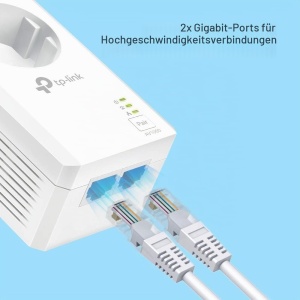 Adaptor Powerline TP-Link TL-PA7027P, 1000 Mbps, 2 Porturi Gigabit, Priza Integrata - Img 4