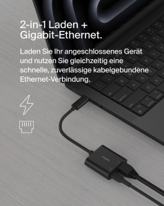 Adaptor USB-CEthernet Belkin INC019BTBK, 100W, Gigabit, 32g - Img 2