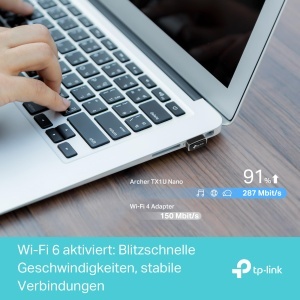 Adaptor Wi-Fi TP-Link Archer TX1U, Wi-Fi 6, Nano, Plug Play, 287 Mbits - Img 5
