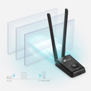 Adaptor WLAN TP-Link TL-WN8200ND, 300Mbits, Negru, cu 2 antene detasabile - Img 4