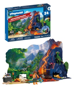 Advent Calendar Dino-Expedition PLAYMOBIL 72225 cu 24 Surprize pentru Copii