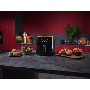 AEG AAF7B Air Fryer/IF Design Award 2024 / ulei putin sau deloc / 8 programe / programabil/functie de preincalzire / 6,8 l / poate fi spalat in masina de spalat vase / protectie termica / prompt de inversare / negru - Img 5