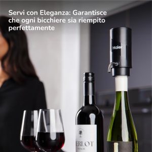Aerator si dozator de vin electric Haier, 2 in 1, compatibil cu sticle standard - Img 5