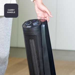 Aeroterma ceramica BLACKDECKER BXSH2002E 2000W Negru Termostat reglabil - Img 6