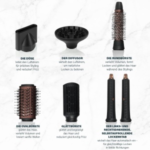 Airstyler Princess Profi, 7-in-1, 2000W, Ioni, 3 trepte de caldura - Img 5