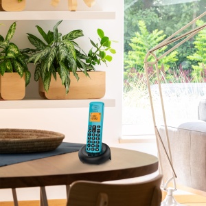 ALCATEL E260 - Telefon fix fara fir DECT - Design compact - Afisaj mare iluminat din spate - Sistem hands-free - Blocarea apelurilor nedorite - Albastru - Img 3