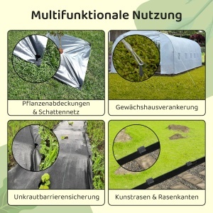 Ancore pentru furtun de gradina GARDENIX - Set 100 bucati, 16mm, plastic UV rezistent - Img 5