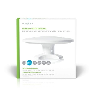 Antena HDTV Nedis ANOR5003BK700, Amplificare 46dB, 50km, Alb - Img 8
