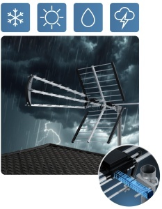 Antenna DVB-T2 Berdsen cu Amplificator, 13-15 dB, Raza 80 km, Full HD 4K - Img 9