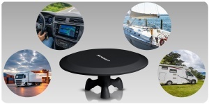 Antenna DVB-T2 Berdsen cu Amplificator 28 dB, 80 km, Neagra - Img 2
