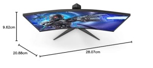 AOC Gaming C32G2ZE - Monitor curbat FHD de 32 inch, 240 Hz, 1ms, FreeSync Premium (1920x1080, HDMI, DisplayPort) negru/rosu - Img 2