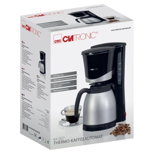 Aparat de cafea Clatronic(r) cu ulcior termic | Aparat de cafea pentru 8-10 cesti | Cafea la filtru | Oprire prin picurare si oprire automata | Insertie de filtru detasabila | Indicator de nivel al apei | 1 litru | KA 3327 negru - Img 7