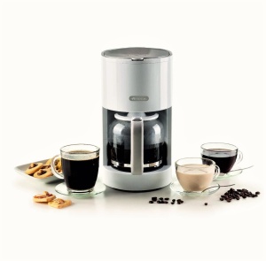 Aparat de cafea cu filtru Ariete Breakfast 1395, aparat de cafea americano, pana la 12 cani, indicator de nivel al apei, placa incalzita, filtru lavabil si suport de filtru, protectie impotriva picaturii, alb - Img 4