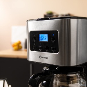 Aparat de cafea cu picurare programabil Cecotec Coffee 66 Smart Plus. 980 W, capacitate de 12 cani, tehnologie ExtemAroma, functie AutoClean, design din otel inoxidabil, ecran LCD, capacitate de 1,5 litri - Img 4