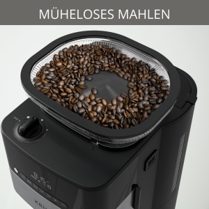 Aparat de cafea Krups KM8328 Grind Aroma cu rasnita | Cronometru de 24 de ore | Recipient de 180 g fasole | Capacitate de 1,25 L pentru pana la 15 cesti de cafea | Functie de oprire automata | 3 macinari | Negru - Img 2