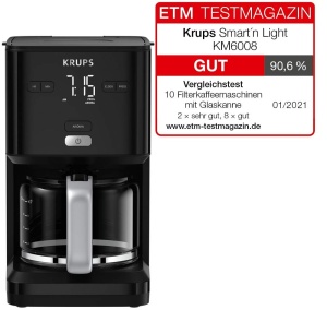 Aparat de cafea Krups Smart'n Light cu temporizator, Pentru cafea la filtru de 1,25 litri, functie de mentinere la cald, oprire automata, negru, KM600810 - Img 2