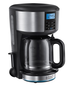 Aparat de cafea Russell Hobbs [temporizator digital, cap de dus pentru extractie si aroma optime] Buckingham (max 10 cani, ulcior de sticla de 1,25 l, placa de incalzire, 1000 W) Filtru de cafea 20680-56 - Img 1