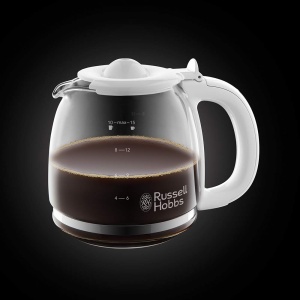 Aparat de cafea Russell Hobbs [temporizator digital, cap de dus pentru extractie si aroma optime] Inspire White (max 10 cani, ulcior de sticla de 1,25 l, placa de incalzire, 1100 W) Filtru de cafea 24390-56 - Img 4