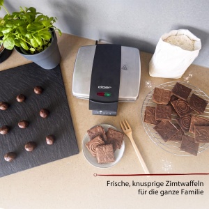 Aparat de facut vafe cu scortisoara Cloer 1431, 930 W, inox, antiaderent - Img 6
