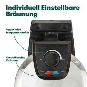Aparat de facut waffles Bella, rotativ, 1000W, cu plite antiaderente - Img 4