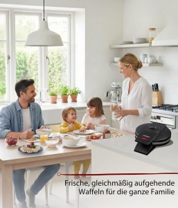 Aparat de facut waffles Cloer 1620, 930 W, 15,5 cm, negru - Img 6