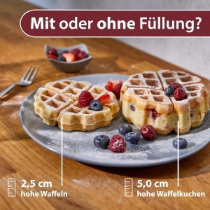 Aparat de facut waffles Cloer 6150, 800W, negru, inaltime ajustabila - Img 2