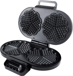 Aparat de facut waffles Steba WE 2, 2 x 5 inima, antiaderent, negru - Img 3