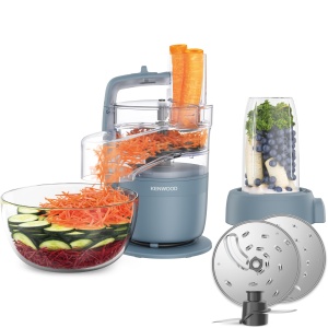 Aparat de gatit Kenwood MultiPro Compact FDP23.380, 600 ml, inox, albastru
