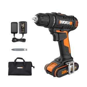Aparat de gaurit si insurubat WORX WX100, 20V, 2Ah, LED
