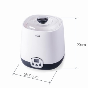 Aparat de iaurt Lacor 69345, 1L, timer 48 ore, alb - Img 2