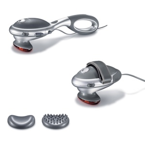 Aparat de masaj cu infrarosu Beurer MG 70, masaj cu atingere, pentru masajul spatelui, gatului, bratelor, picioarelor, doua accesorii diferite, functie de caldura cu infrarosu (1 pachet) - Img 2