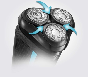 Aparat de ras electric pentru barbati Remington R6 Aqua (aparat de ras umed si uscat, 100% rezistent la apa, detaliu pliabil si aparat de tuns parul lung, baterie cu litiu de 60 de minute, functie de incarcare USB) Aparat de ras rotativ R6000 - Img 4