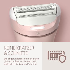 Aparat de ras electric Philips Lady Shaver Seria 8000 BRL12900 cap flexibil LED utilizare umeda si uscata - Img 7