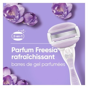 Aparat de ras feminin Gillette Venus Breeze cu 3 lame si benzi cu gel hidratant - Img 4