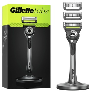 Aparat de ras Gillette Labs cu tehnologie de peeling 1 maner 3 lame suport magnetic premium