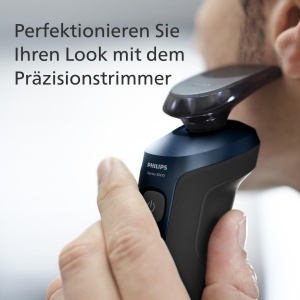 Aparat de ras Philips Seria 5000 S546518 Metallic Blue Trimmer de precizie - Img 6