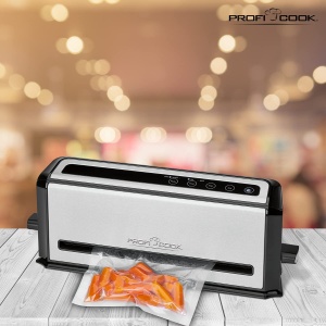Aparat de sigilare in vid ProfiCook(r) | Masina de sigilat in vid cu 10 pungi | Gatit sous vide si vid | Cusatura de sudura stabila | Etansator de film cu putere de aspiratie de 12 l/min | Mancare de 8 ori mai lunga Proaspata | PC-VK 1133 - Img 6