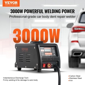 Aparat de sudura VEVOR, 3 kW, 9 moduri, set reparatii caroserie - Img 2
