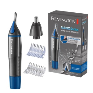 Aparat de tuns Remington Multi Hair Trimper [tuns parul nasului, aparat de tuns parul urechilor, aparat de ras pentru sprancene] Aparat de tuns cu buton functie de spalare incl. 2 atasamente + accesoriu rotativ de taiere, NE3850