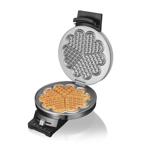 Aparat de vafe Cloer 185 pentru o vafa cu inima, 930 W, Dimensiune vafe 16 cm, Placi grele de copt, Mesaj vizual si acustic, Carcasa din otel inoxidabil, Otel inoxidabil, Crom - Img 3