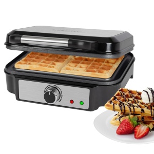 Aparat de vafe ProfiCook(r) pentru vafe belgiene cu 2 suprafete de copt | Fier de vafe Belgiene vafe | suprafata de copt antiaderenta | grad de bronzare selectabil la infinit | Otel inoxidabil | 1000 wati | PC-WA 1240 - Img 1
